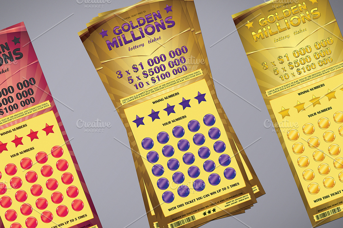Lottery Ticket in Golden Style, a Card Template by Tzochko (Photo 3 of 5)