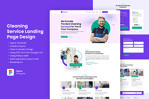 Cleaning Service Landing Page Design