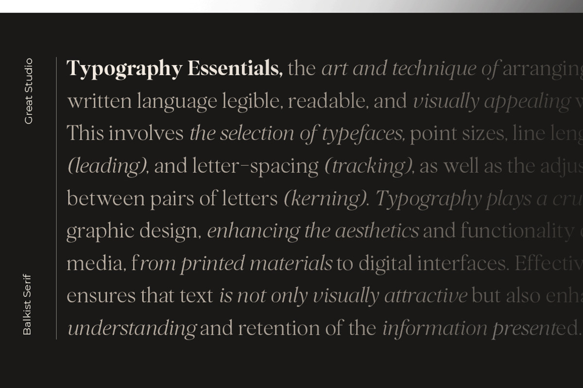 Balkist - 12 Font Family, a Serif Font by Mulkan Nazir (Photo 13 of 15)