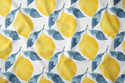 Lemons Blue Leaves, a Food Illustration by Helga Wigandt (Thumbnail 7 of 8)