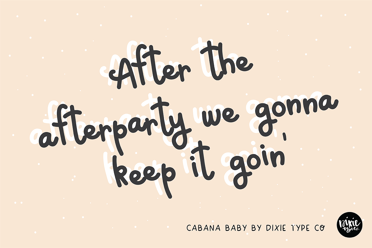 CABANA BABY A Bold Script .OTF Font preview 2