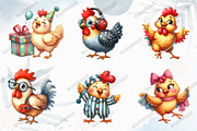 Funny Chicken Clipart, an Illustration by designcity5 (Thumbnail 2 of 5)