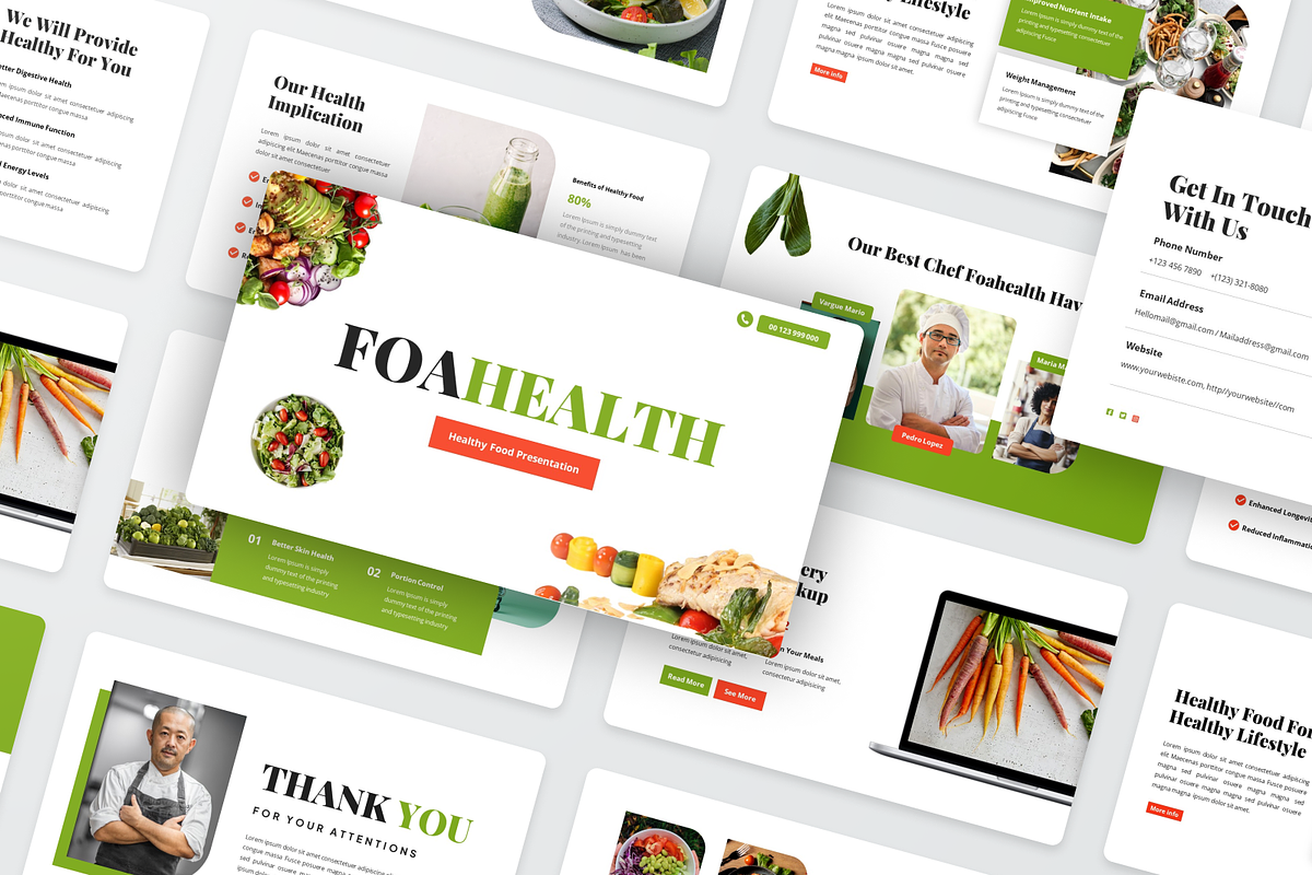 Foahealt - Healthy Food Google Slide, a Presentation Template by SquidPixey (Photo 5 of 6)