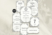 Elegant Black Wedding Suite, an Invitation Template by Arslan (Thumbnail 1 of 4)