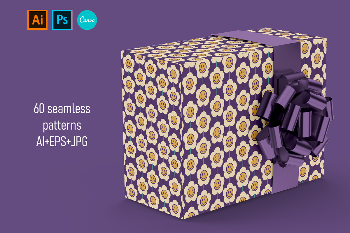 Retro patterns collection, a Pattern Graphic by LogvinArt (Photo 2 of 8)