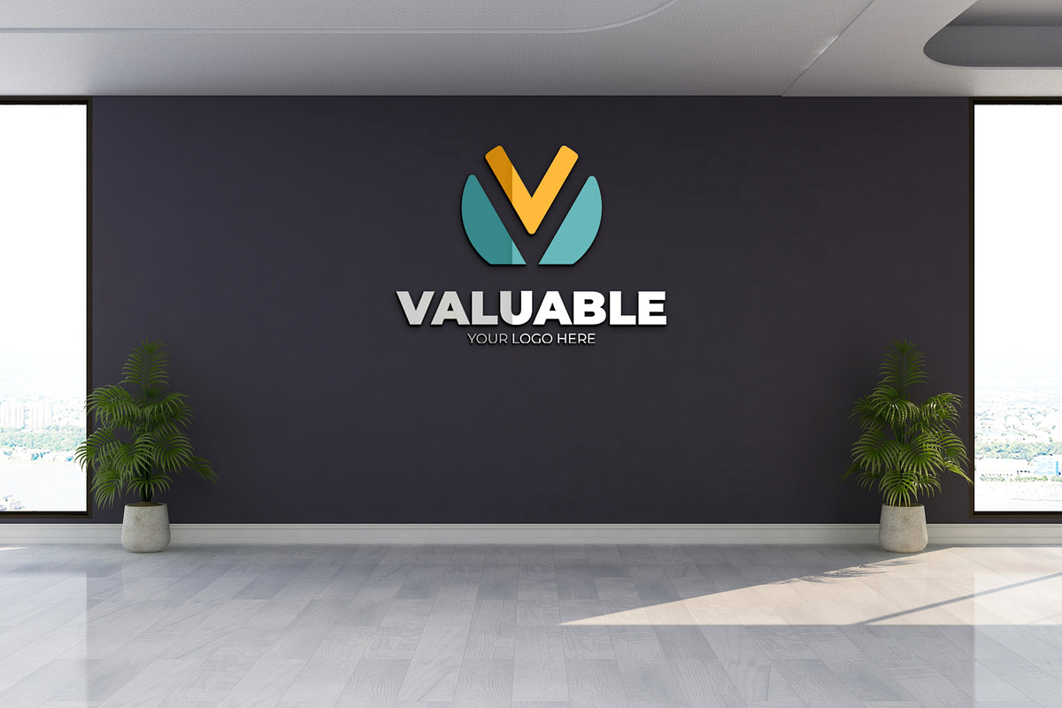 PSD Office Scene 3D Wall Mockup, a Product Mockup by Ayy (Photo 6 of 15)