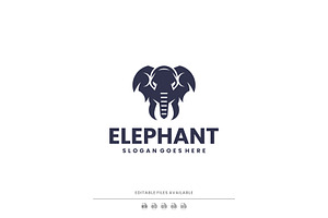 Monochrome Elephant Logo Design, a Branding & Logo Template by Artnivora.Std