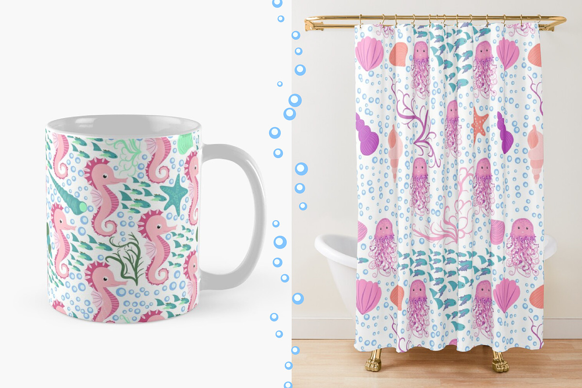 Underwater World Pattern, a Pattern Graphic by Michiru13 (Photo 7 of 19)