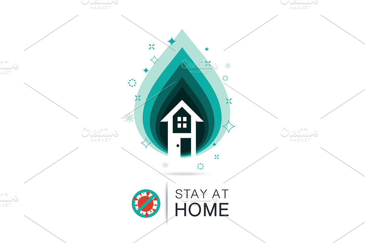 Stay at home Vector illustration, a Healthcare Illustration by essense (Photo 4 of 4)
