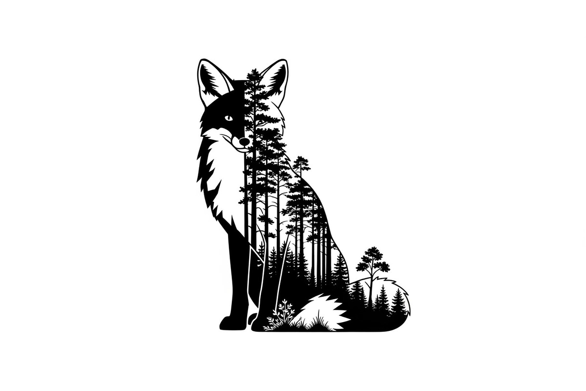 Fox Forest Silhouette Vector Bundle, an Illustration by Creativeshirt (Photo 4 of 31)