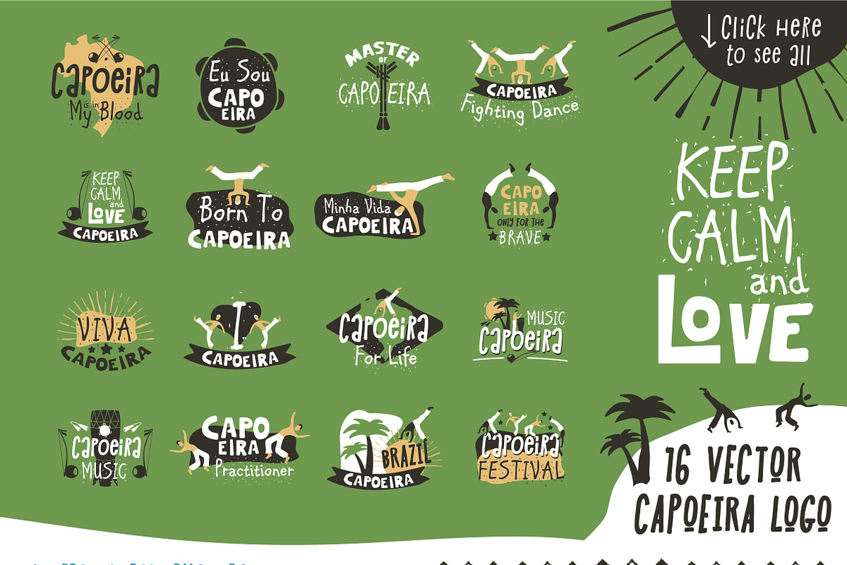 Capoeira Brazilian martial art logo, an Object Graphic by Kseniia Kuznetsova (Photo 3 of 6)