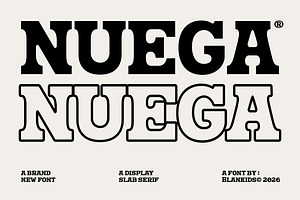 Nuega – Bold Slab Serif Font