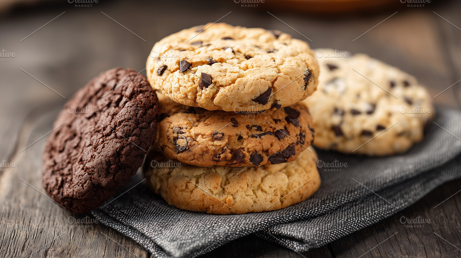 Assorted homemade chocolate cookies, a Food & Drink Photo by MistyDay