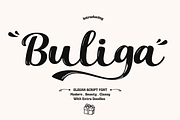 Buliga – Elegant Script Font, a Script Font by cocodesign (Thumbnail 1 of 9)