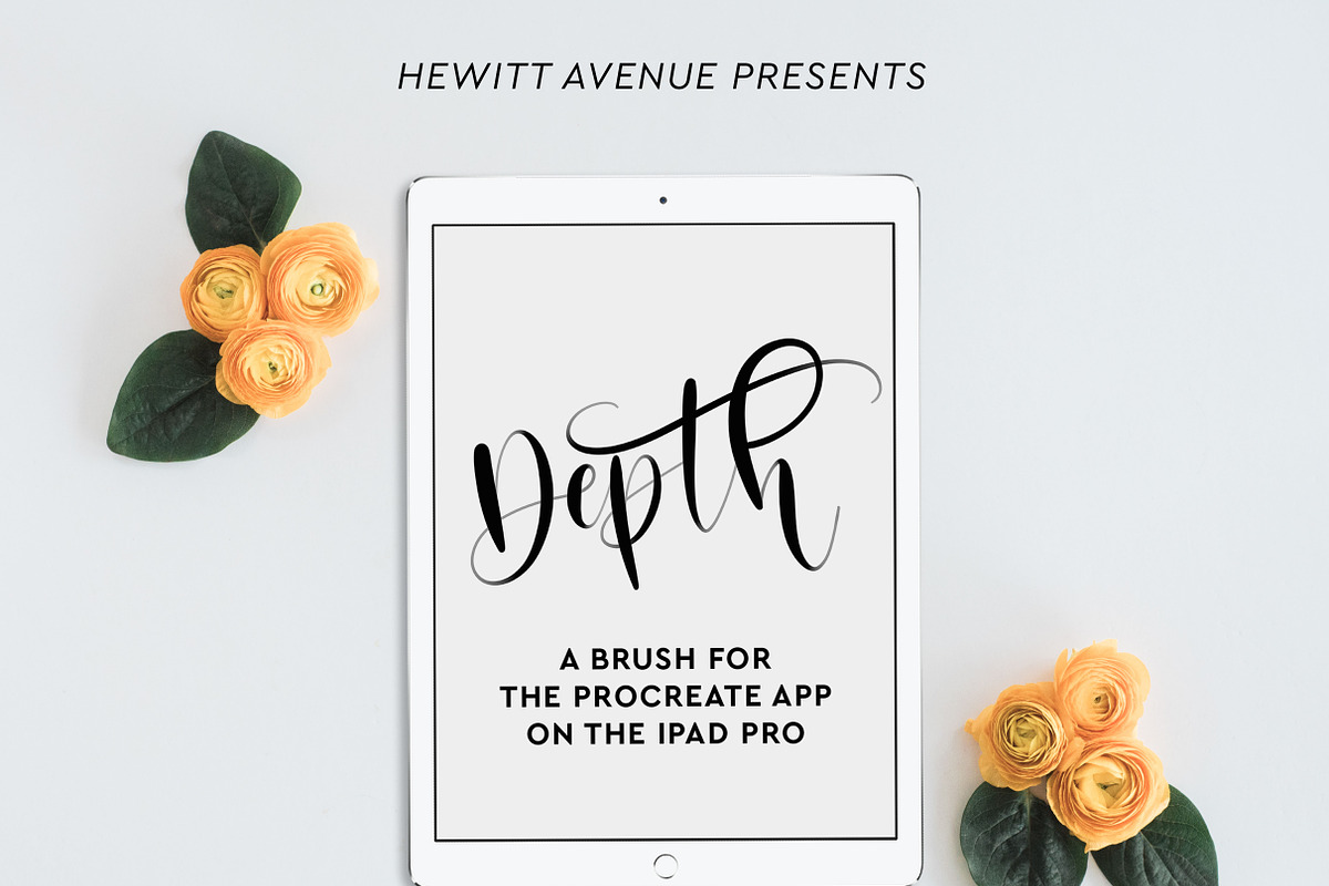 iPad Lettering Brush - Depth