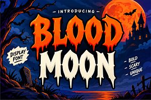 Blood Moon Hallloween Display Font