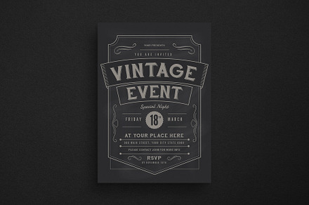 Vintage Event Flyer, a Flyer Template by Guuver