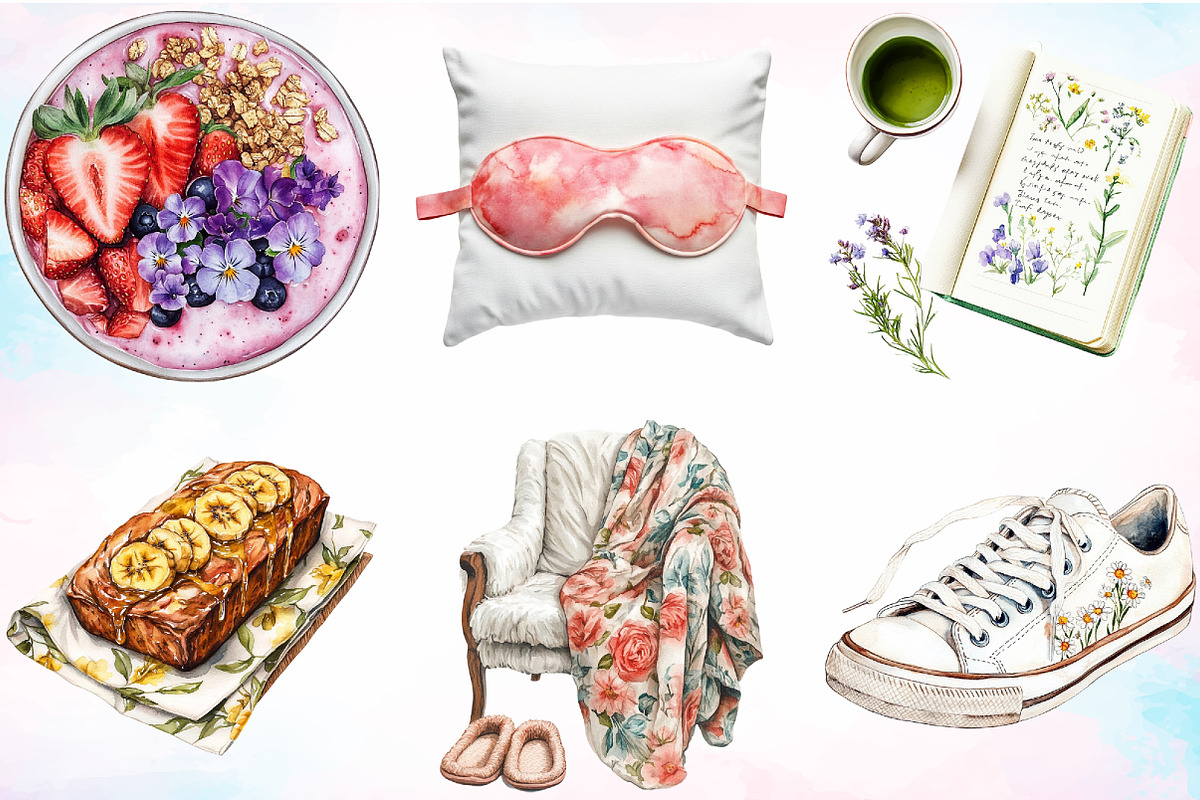 Spring Morning Routine Clipart PNG, a Seasonal Illustration by Canvas Craft (Photo 3 of 3)