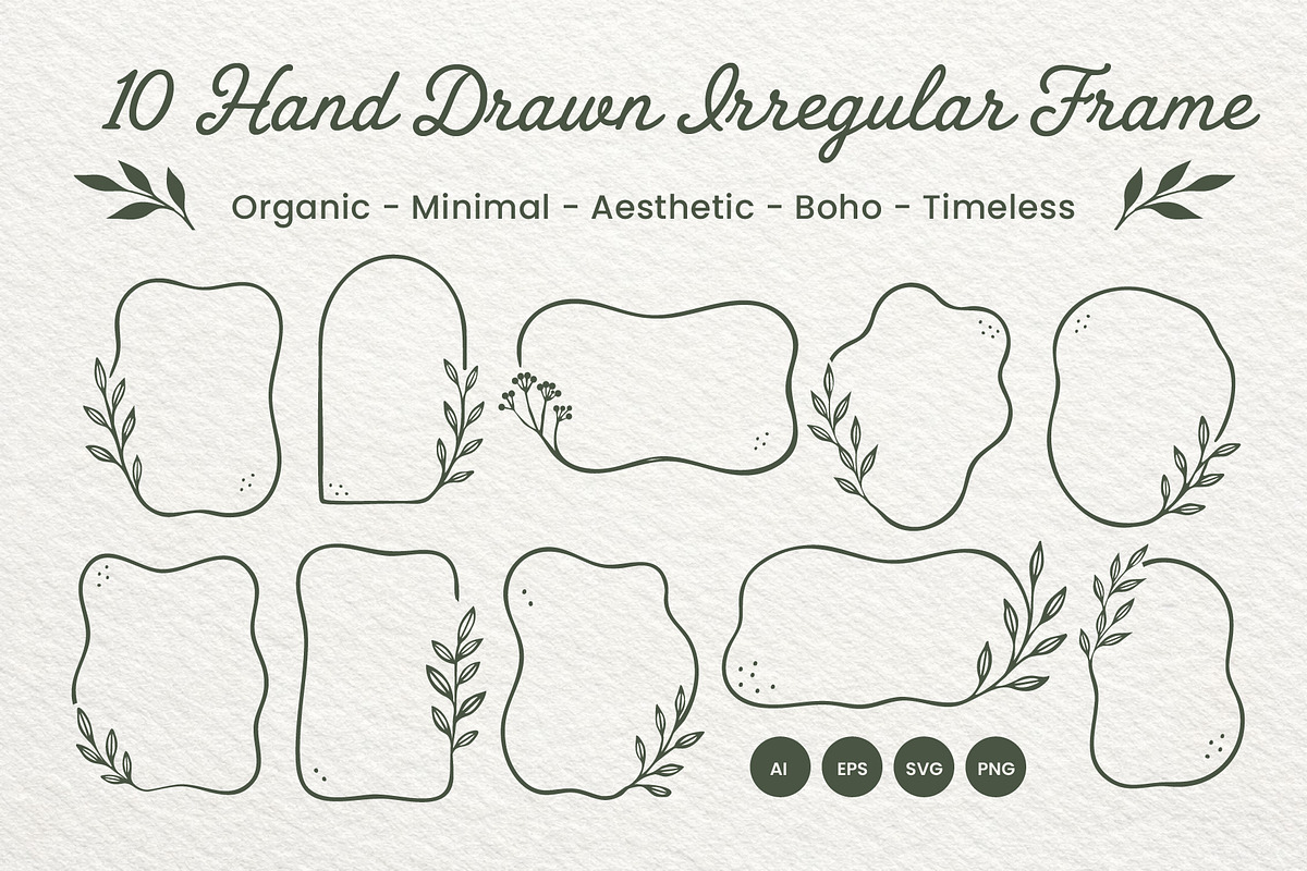 10 Hand Drawn Irregular Frame, a Decorative Illustration by Jiwstudio (Photo 1 of 7)
