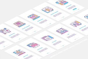 Online training education mobile app, a Templates & Theme by Lemberg Vector