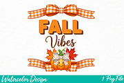 Coquette Fall Vibes PNG, an Illustration by Watercolor design (Thumbnail 1 of 3)