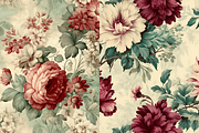Vintage Flower Pattern PNG-JPG, a Pattern Graphic by Milano Creative (Thumbnail 2 of 3)