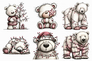 Christmas Polar Bear Lights Clipart, an Illustration by Libby Wishes (Thumbnail 9 of 9)