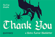 Quembey – Retro Horror Blackletter, a Blackletter Font by Tiptop Graphic (Thumbnail 9 of 9)