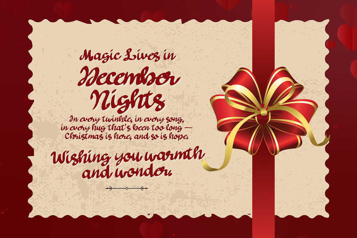 Velvet Christmas is Script font, a Script Font by Brown Cupple (Photo 7 of 12)