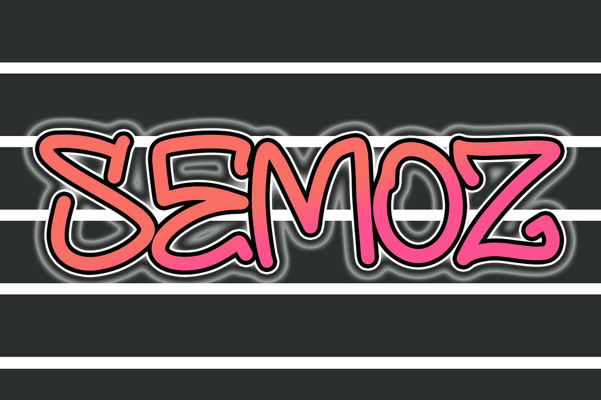 SEMOZ Boldline Graffiti Font, a Handwritten Font by NTC Graphic (Photo 1 of 9)