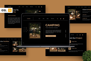 Camping - Travel Google Slide, a Presentation Template by Deepslide Studio