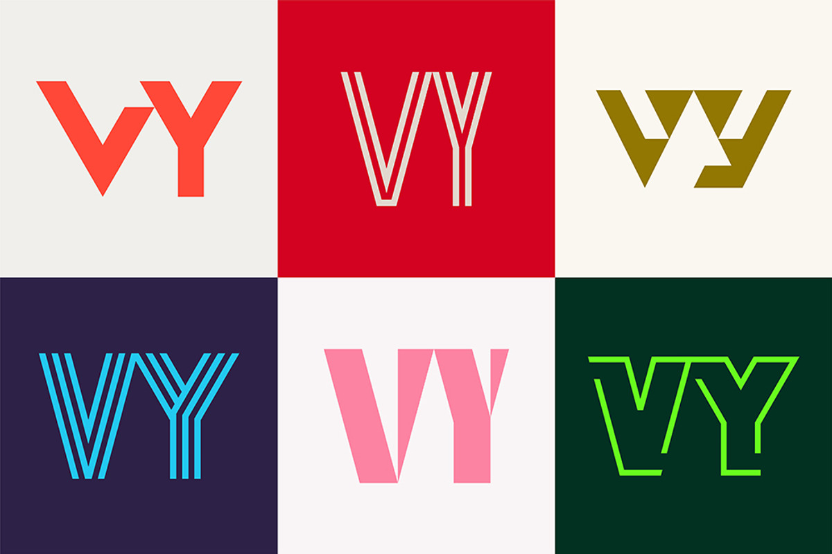 Set of letter VY logos, an Object Graphic by NataliiaVolyk