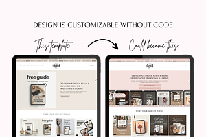 Beige Shopify Theme Digital Products