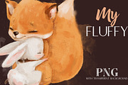 My Fluffy, an Animal Illustration by Eve Farb (Thumbnail 1 of 2)