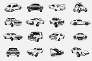 Classic Car Vector Pack vol 3, a Transportation Illustration by The BolzStudio (Thumbnail 10 of 13)