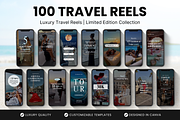 100 Luxury Travel Reels Templates, a Social Media Template by DigiPax (Thumbnail 1 of 10)