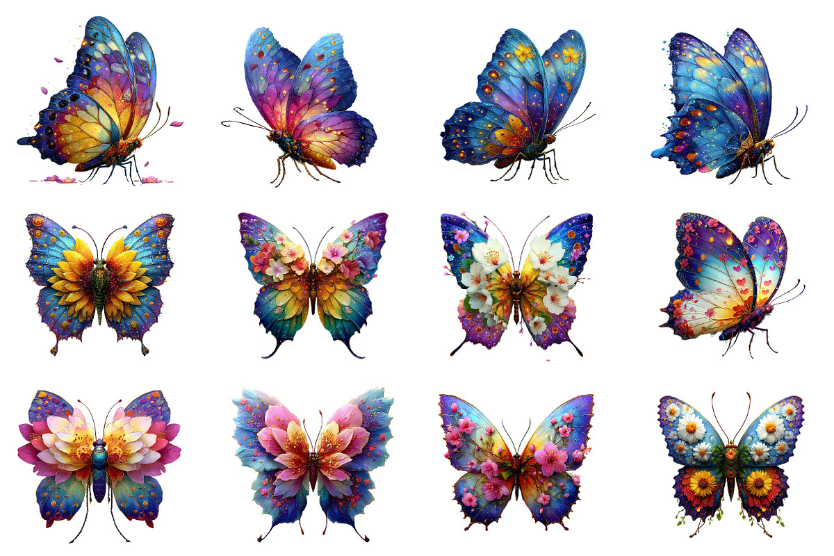 Watercolor Spring Butterfly Clipart, an Illustration by Dream Creation (Photo 4 of 5)