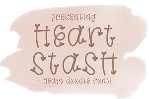 Heart Stash Font with Heart Doodles!
