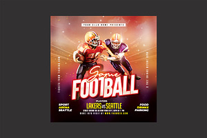 Football Game Flyer, a Flyer Template by DSGraphicDesign