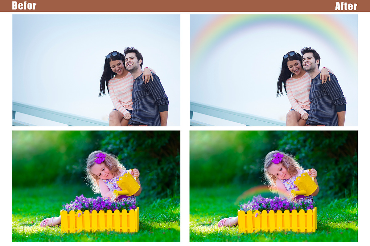 30 real fairy Rainbow Photo overlay, a Layer Style Add-On by OverlayBox (Photo 3 of 5)