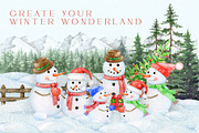 Winter Wonderland Clipart, a Seasonal Illustration by AnitaPol (Thumbnail 19 of 20)