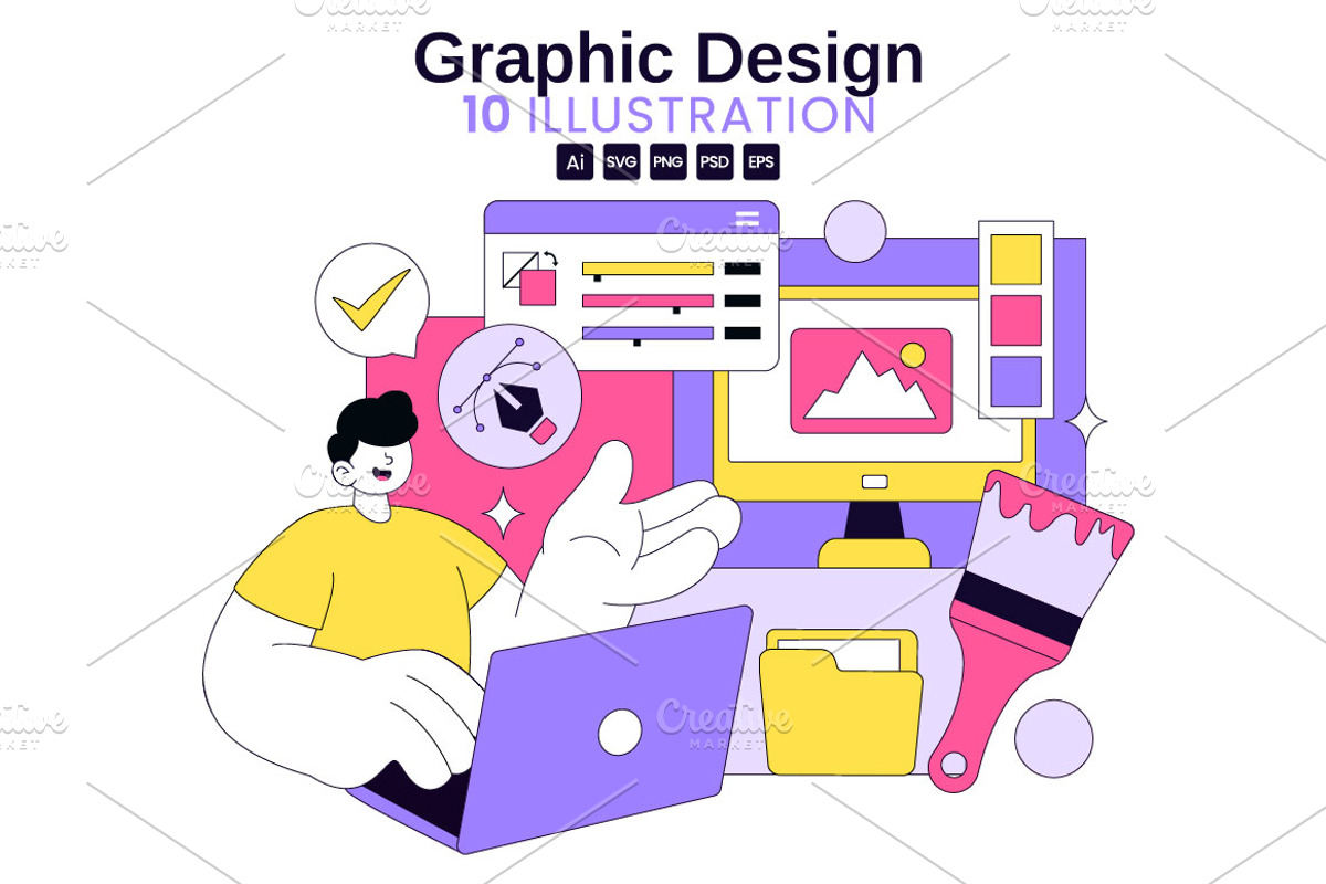 10 Graphic Design Illustration, a Decorative Illustration by denayunebgt (Photo 1 of 4)