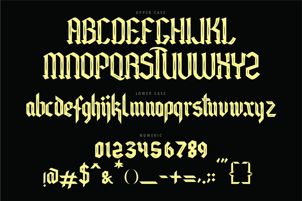 Lightbound - Blackletter Kufic Font, a Blackletter Font by Flawless And Co (Photo 11 of 11)