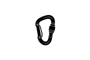 Climbing Carabiner Safety Silhouette, an Illustration by hafijul (Thumbnail 6 of 14)