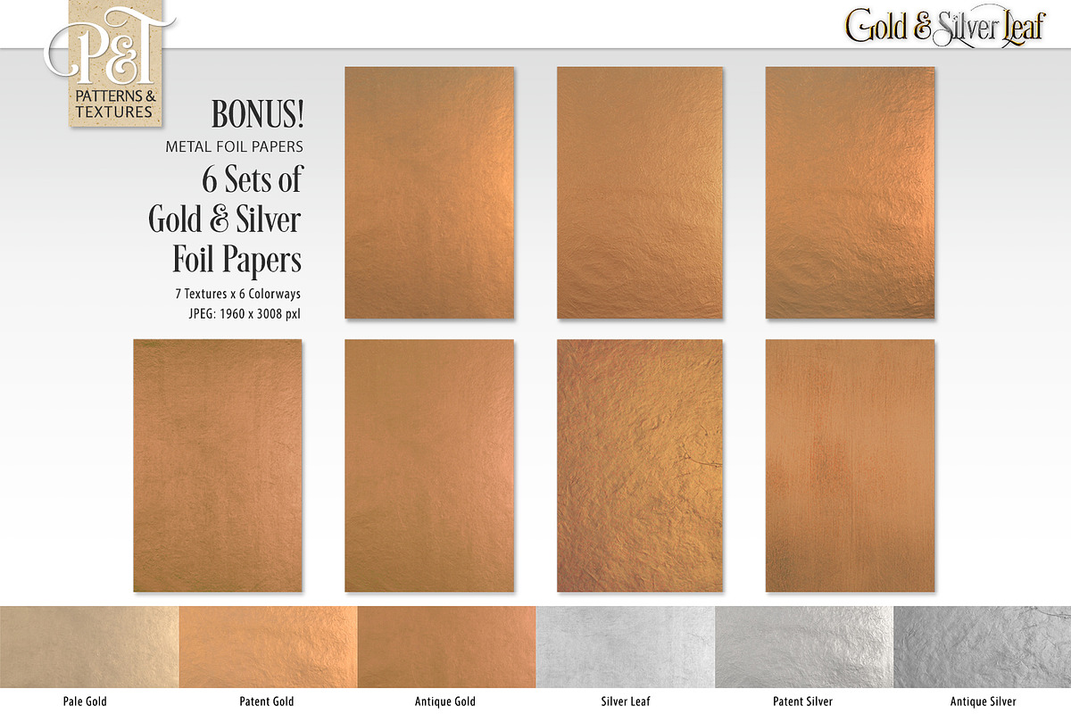 Gold & Silver Leaf, a Texture Graphic by Patterns & Textures (Photo 16 of 16)