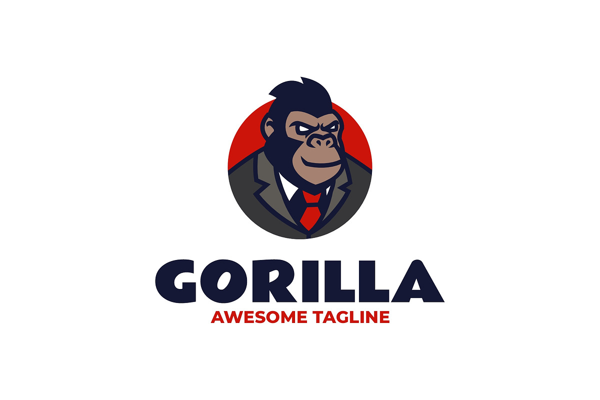 Gorilla Mascot Logo Design, a Branding & Logo Template by Artnivora.Std
