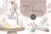 Cake Baking, a Food Illustration by Rachel Art Studio (Thumbnail 1 of 7)