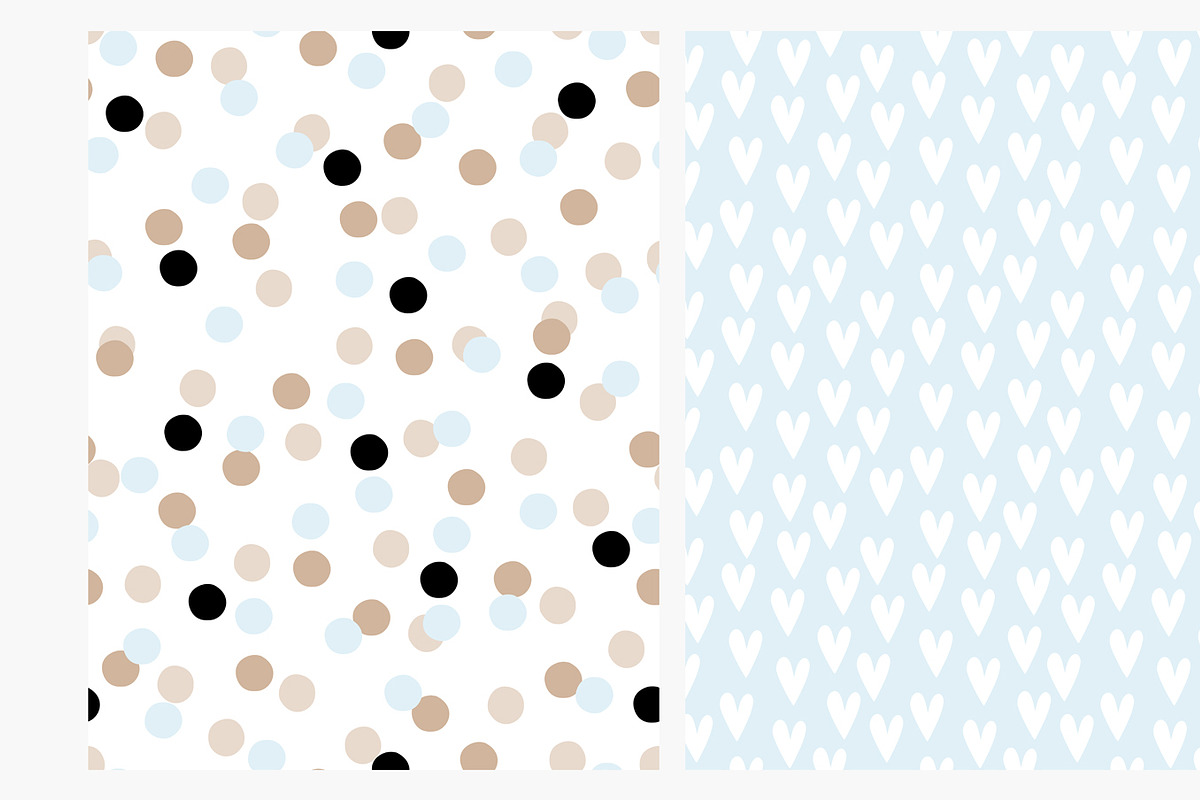 Baby Shower Vector Cards & Patterns, a Seasonal Illustration by Pokraky (Photo 6 of 6)