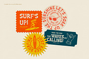 Surfer Girls Summer Graphics Set, an Illustration by Annakaroline (Thumbnail 4 of 6)