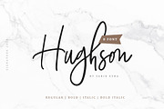 Hughson Script (8 Fonts), a Script Font by Sarid Ezra (Thumbnail 1 of 10)